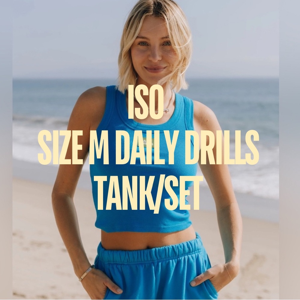 ISO SIZE M Daily Drills ribbed tank/set
